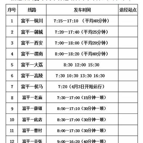 渭南站最新列车时刻表详解