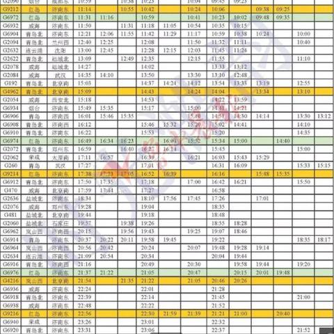 青州市站最新列车时刻表，出行新指南